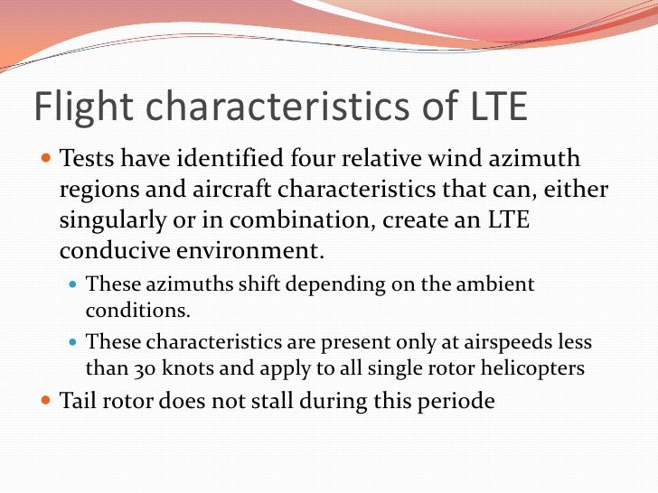 Loss of tail rotor effectiveness