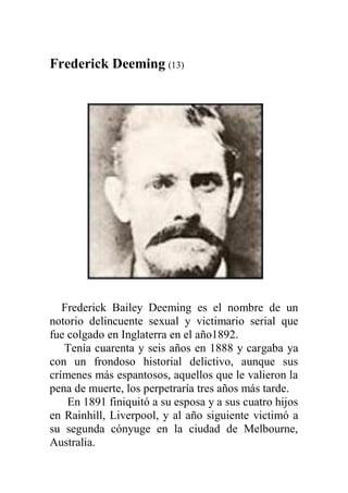 Frederick Deeming Guía de sospechosos a la identidad de Jack el Destripador Destripador | PDF