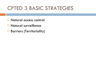 Access Control Cpted Loss Prevention Presentation | PPT