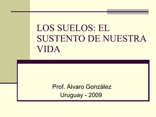 LOS SUELOS: EL SUSTENTO DE NUESTRA VIDA Prof. Álvaro González Uruguay - 2009  