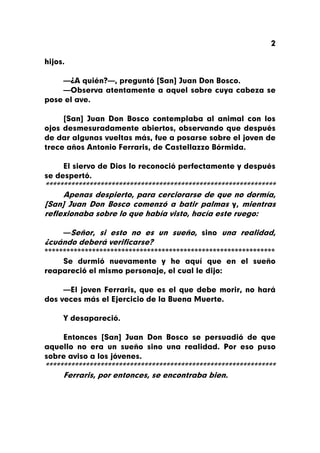 Los sueños de san juan bosco parte ii°