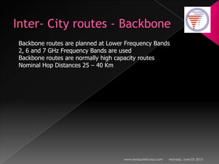 Backbone Routes Examples LOS Survey | PPTX