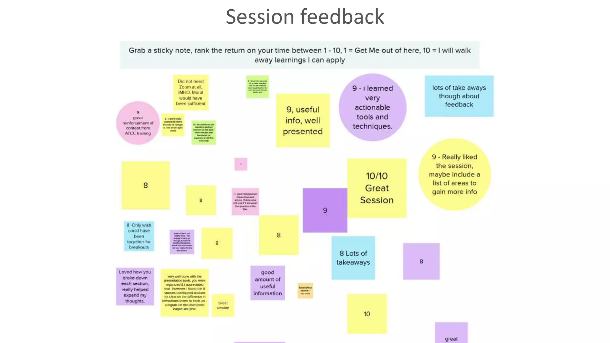 Session feedback
 