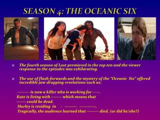 Season 4: New Characters of Mystery     Season 4 also saw the introduction of 4 new ambiguous characters that added new mystery to the show’s narrative.