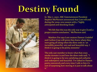 We Have To Go Back!The first half of Season Five centered around why the Oceanic Six must  go back to the island. The final scene of the season 5 finale “The Incident” foreshadows another change in the show’s narrative structure for season 6.The intense exploration of such elements of time travel, quantum-physics, and the complex history of the island has left viewers addicted, astonished, ecstatic, and confused.Knowing there is an end date in sight, viewers will be motivated to “remain on the island” and to conquer the  highest  levels of the cult hierarchy.
