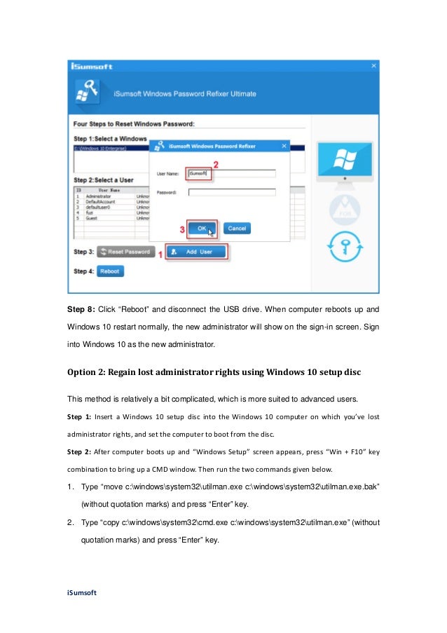 windows 10 lost administrator rights