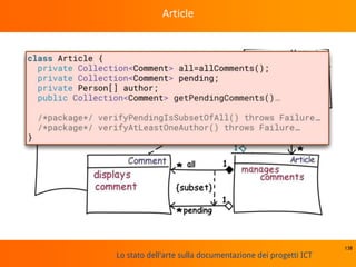 Lo stato dell'arte sulla documentazione dei progetti ICT
Article
138
 