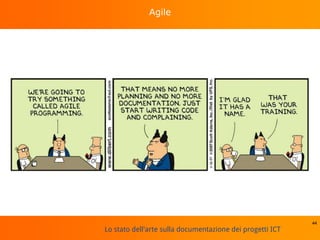 Lo stato dell'arte sulla documentazione dei progetti ICT
Agile
44
 