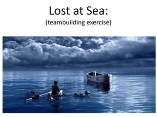 Lost at Sea:
(teambuilding exercise)
 
