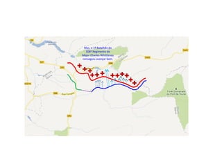 Mas, o 1º Batalhão do
308º Regimento do
Major Charles Whittlesey
conseguiu avançar bem.
 