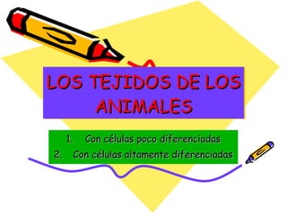 LOS TEJIDOS DE LOS ANIMALES ,[object Object],[object Object]