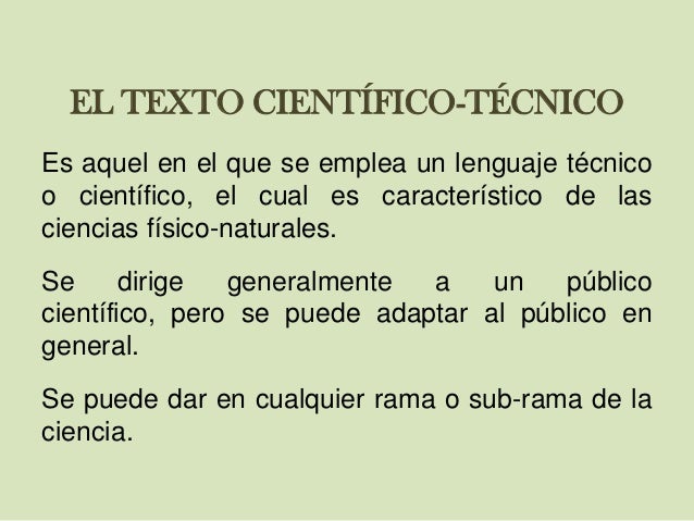 Los textos científicos