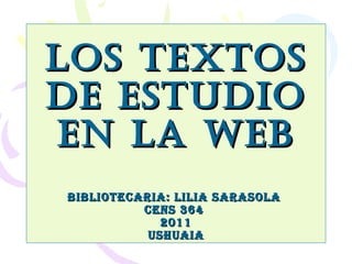 Los textos en la web 2012