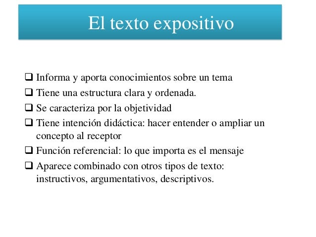 Los textos expositivos