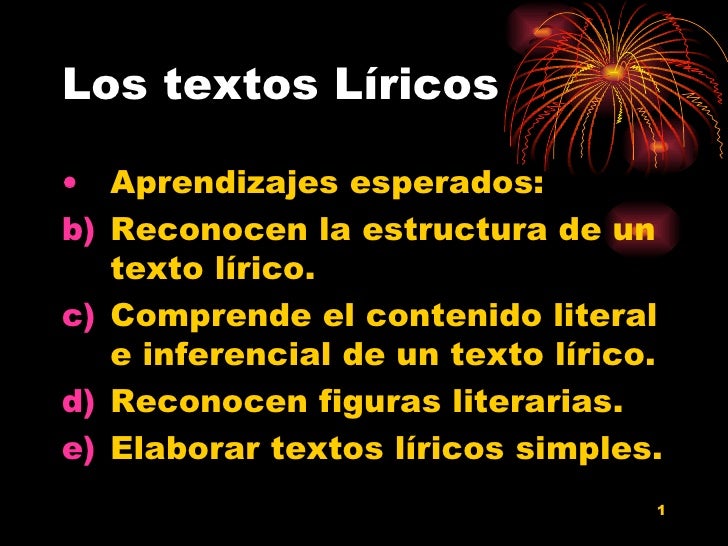 Los Textos Líricos 4°