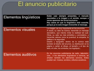 El anuncio publicitario