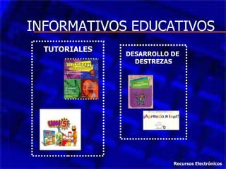 INFORMATIVOS EDUCATIVOS TUTORIALES DESARROLLO DE  DESTREZAS Recursos Electrónicos 