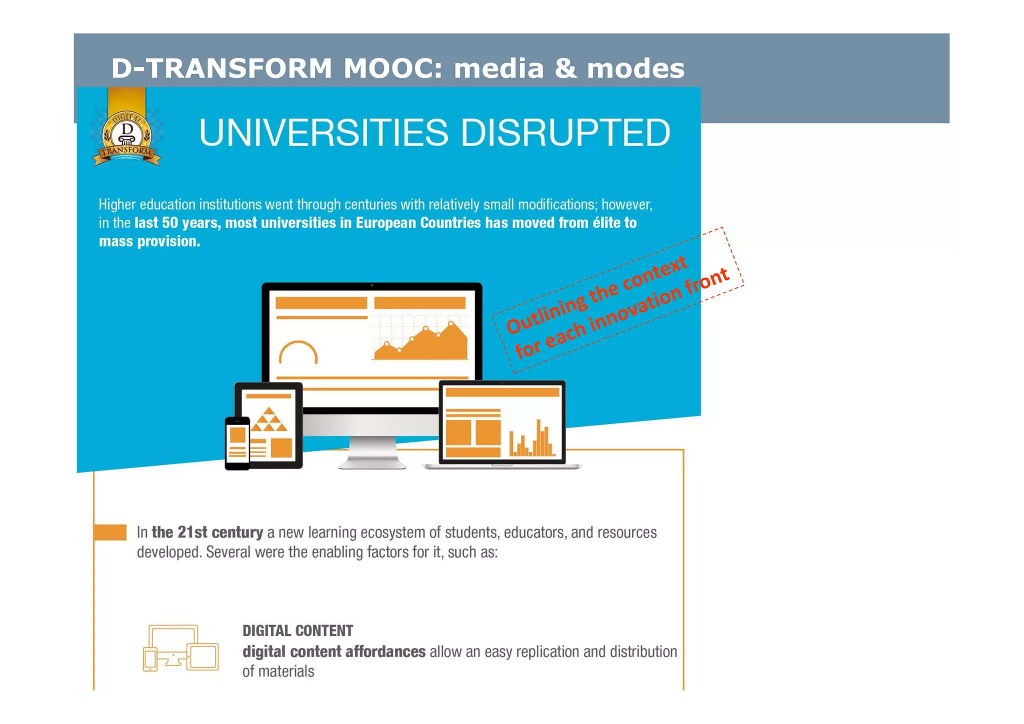 D-TRANSFORM MOOC: media & modes
 