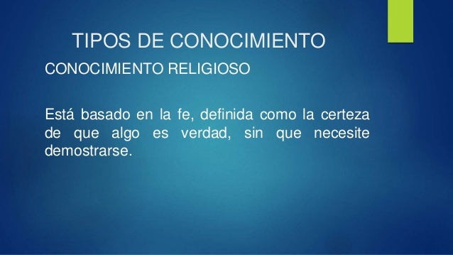 Los tipos de conocimiento