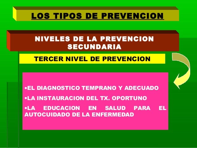 Los tipos de prevencion