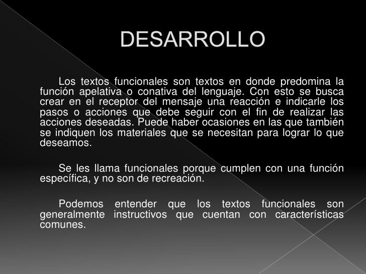 Los tipos textos funcionales