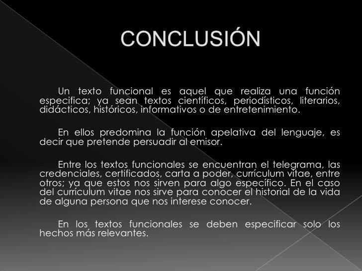 Los tipos textos funcionales