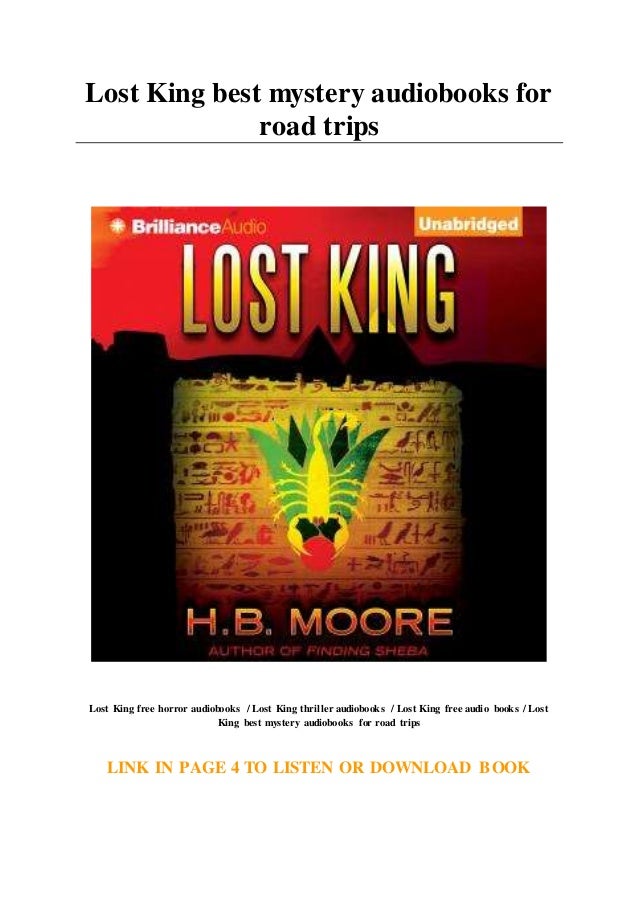 Lost King Best Mystery Audiobooks For Road Trips
