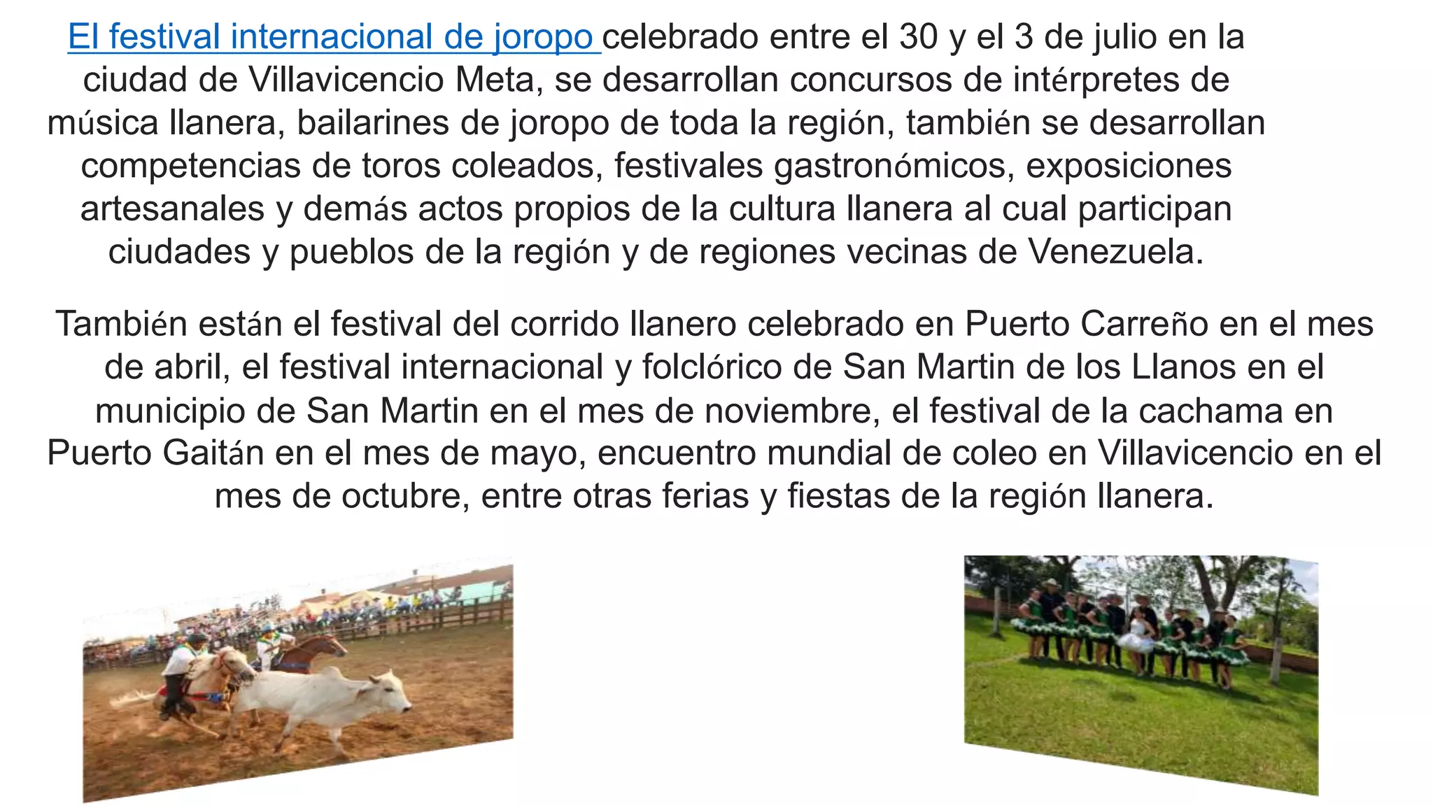 instrumentos,trajes y culturas de la región Orinoquia PPT