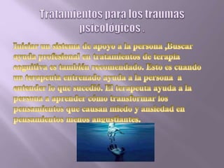 Los traumas psicológicos (informatica)