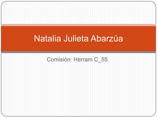 Natalia Julieta Abarzúa

   Comisión: Herram C_55
 