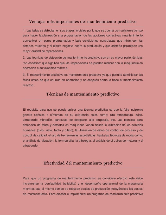Los tres tipos de mantenimiento