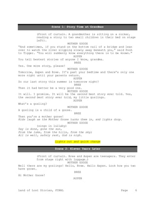 Free Middleschool Play Script (Land of Lost Stories) | DOCX