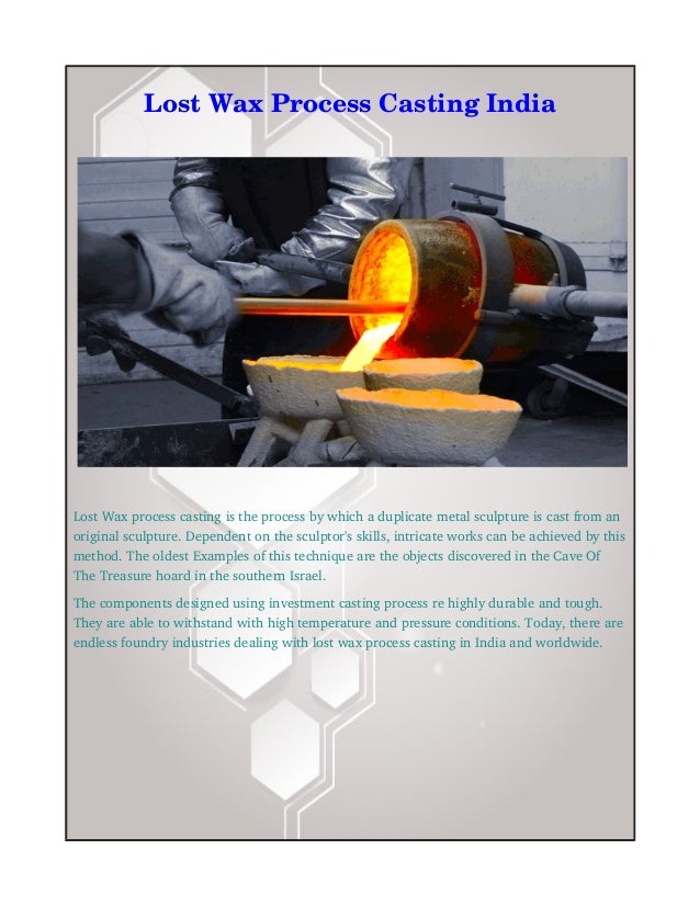 Some Facts Of Lost Wax Process Casting