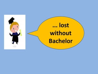 ... lost
without
Bachelor
 