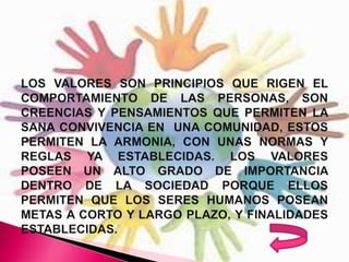 Los valores
