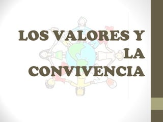 LOS VALORES Y
          LA
 CONVIVENCIA
 