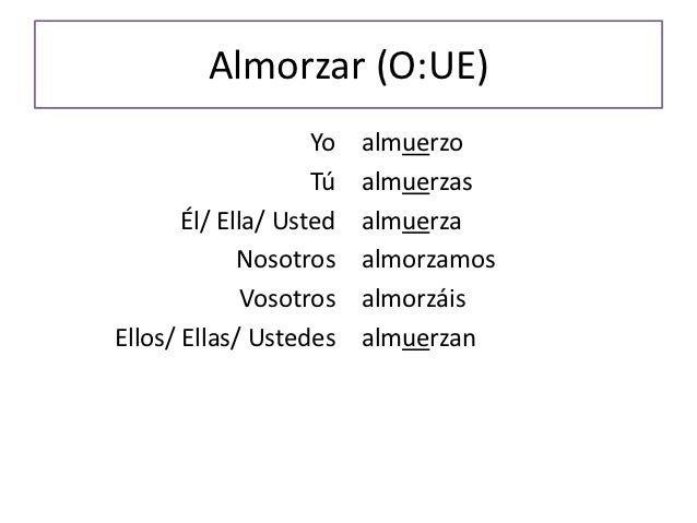 Los Verbos Con Cambios De Raiz Con Imagenes 1