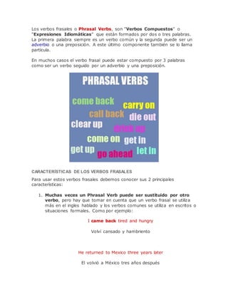 Inglés Personal - Hoy vamos a ver algunos phrasal verbs