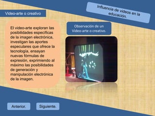 Video socialSe refiere a temas de interés colectivo de unacomunidad, localidad, región, o nación y es su enfoque el que le imprime un carácter educativo, en la medida en que se aparta de la manipulación ideológica y aporta diferentes enfoques.Observación de un video social.