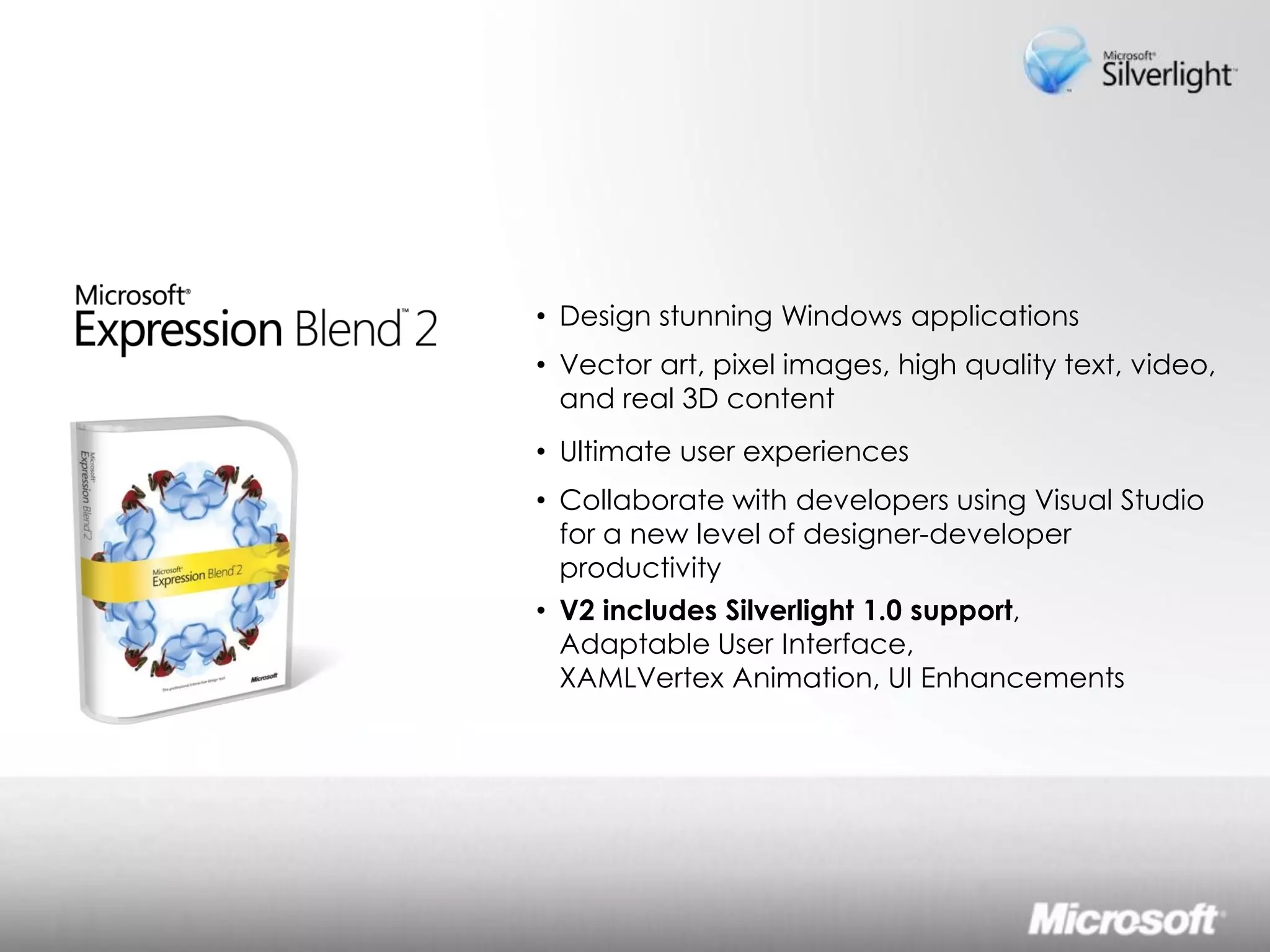 Lo sviluppo di Rich Interactive Applications Silverlight ed Expression Studio 2