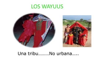 LOS WAYUUS




Una tribu………No urbana…..
 