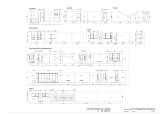 4100 3000 4100 3000
CW 1808T
820
pocket door
CW 1808T
1800750
730 850 600 850 1070 1855 820
325
6001200
2100
white painted white painted white painted white painted
HOME THEATRE
720
tiles
tilestiles
tiles
2500 1710 2500 1710
2550
4502100
495 720 495
GF ENSUITE
820
pocket door
2750 820 135 485 820 400
3705 1705 3705 1705
tiles tiles tiles tiles tiles
2150400
2550
LAUNDRY
white painted white painted white painted
white painted
white painted
OFFICE
SW 1518
SW 1526
820
pocket door
white painted black painted black painted
whitepainted
blackpainted
blackpainted
whitepainted
whitepainted
whitepainted
820
2995 590 635 2650 635 360 3295 1510
300
2090
930 1810 255 225
1865
15401010
15401010
4502100
vanity place
370
430
1750
950 1500
50
4906001460
45 730 935
AW 0607
shelvesplace
shelves place shelves place
shelvesplace
ENTRY/HALLWAY & KITCHEN/DINING/LIVING
920
820
pocket door
720
KITCHEN DINING
ENTRY
PANTRY
OFFICE
DINING LIVING
820
pocket door
720
LIVING LIVING
LAUNDRY
ENSUITE
820
pocket door
HOME
THEATRE
1400 2000
300
1690 3385 900 3385
90
665 910 665 690
90
600 3360 4305
8675 3300 3795 1885 1205 1710 1600 3090
4502100
2100
1790760
2100
7501800
925 2650 730
95
720
95
1045 820
135 145
2340 900
2470 5135 1070
225
820
160
530 720 460 415 820 1855
white painted
whitepainted
whitepainted
white painted white painted white painted white painted
whitepainted
whitepainted
white painted white painted
whitepainted
blacklaminated
blacklaminated
whitepainted
whitepainted
white painted
white painted white painted white painted white painted white painted
white painted white painted
white painted white painted
BD 2451
SW 1826T
150
2400
SW 0718 SW 0718
920
glass door
5500
slim-line sectional garage door
white painted white painted
white paintedwhite painted
white painted
6000 6000 6000 6000
4507701330
2100
2550
black painted
730 1810 920 1810 730
250
5500
250
GARAGE
275
staircase staircase
3502200
720
3705 910 3705 910
2550
1631
2550
2100450
white painted white painted white painted
white painted
PANTRY
For:
DRAWING NAME:
SCALE @ A3
SHEET No: 1 : 100MR. HARVIE
Lot 1446 Bardia Ave, Bardia GF & Garage Wall Elevations
02-15
 