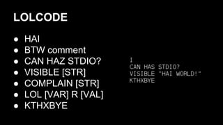 Most Bizarre Programming Languages Ever Created | PDF
