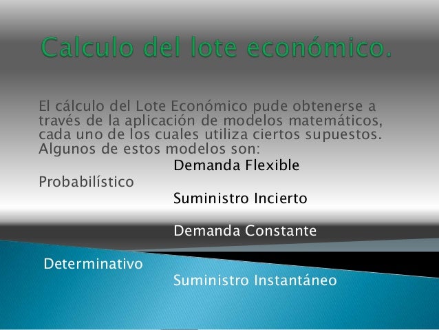 Lote económico de compras