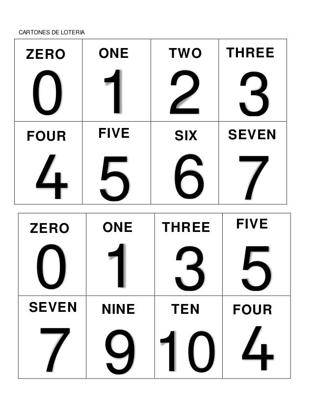 Loteria De Numeros En Ingles 2015