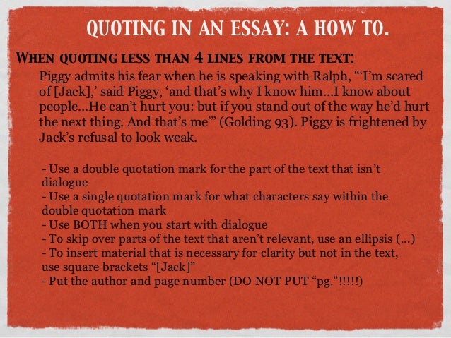 How To Write Dialogue In An Essay
