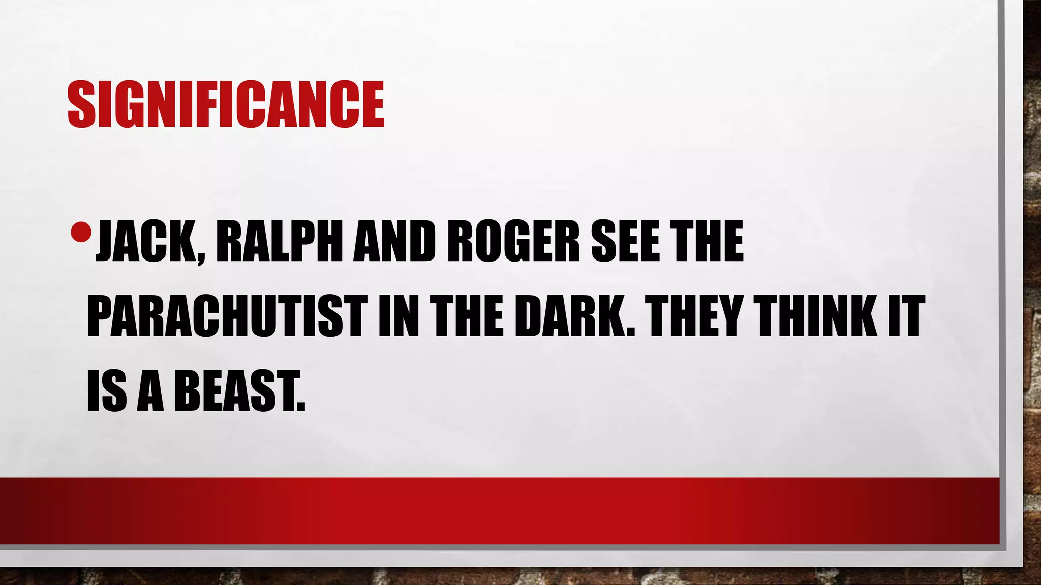 LORD OF THE FLIES CHAPTER 7 REVIEW POWERPOINT | PPTX