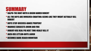 LORD OF THE FLIES CHAPTER 7 REVIEW POWERPOINT | PPTX