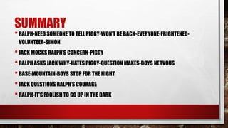 LORD OF THE FLIES CHAPTER 7 REVIEW POWERPOINT | PPTX