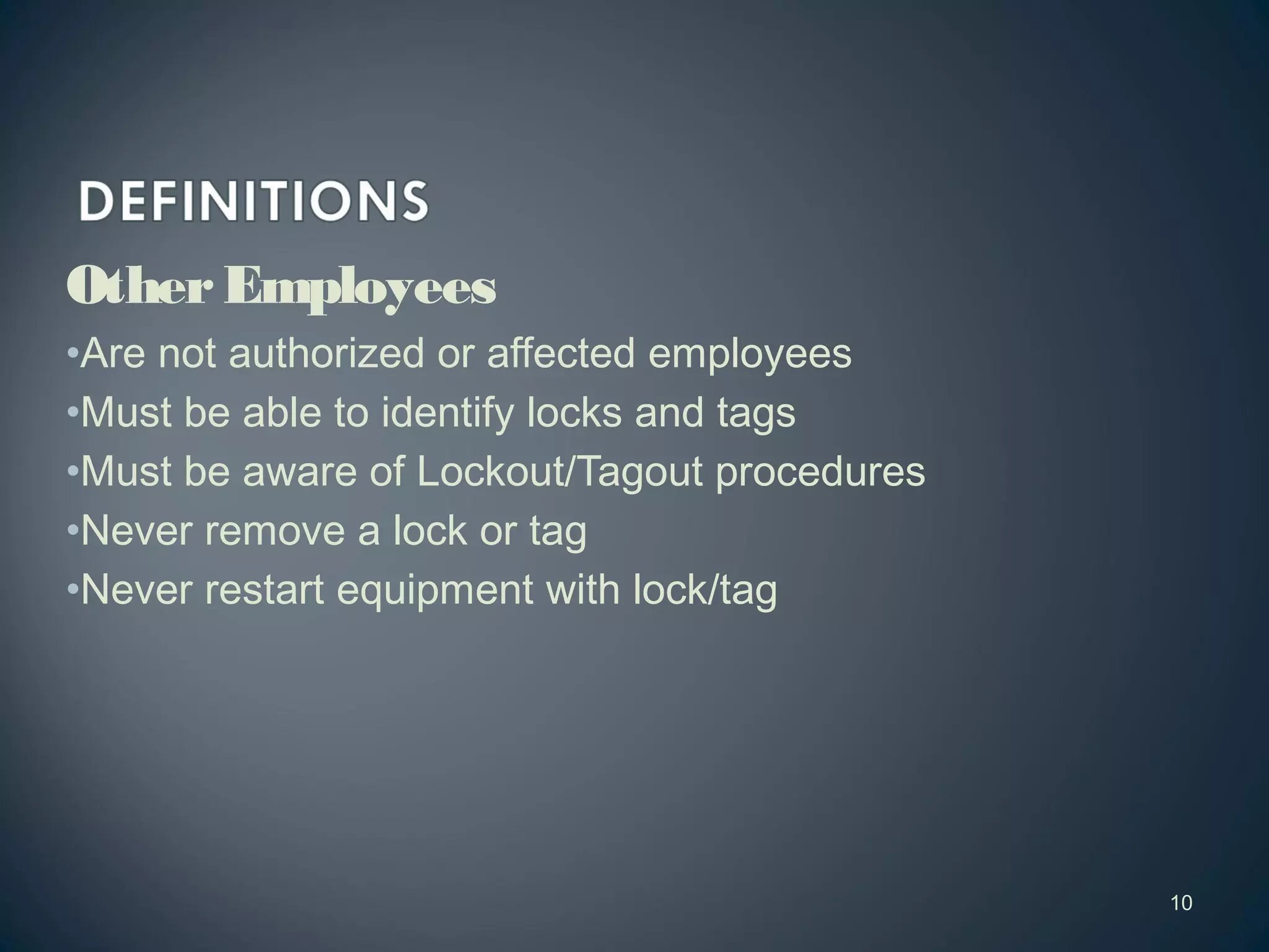 Lock Out / Tag Out | PPT